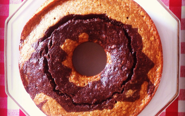 Bolo integral de banana com aveia