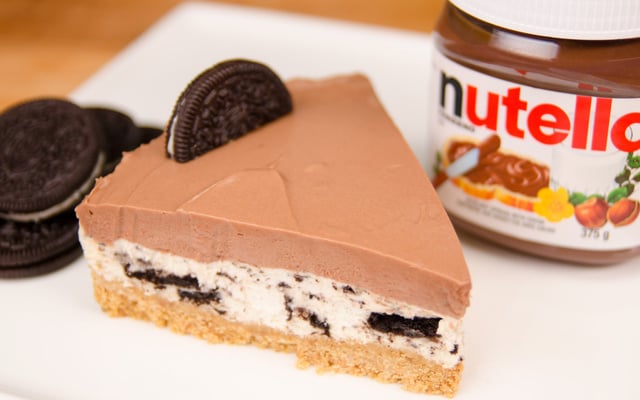 Cheesecake de nutella e oreo