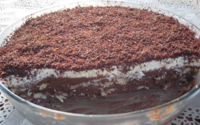 Pavê crocante de chocolate