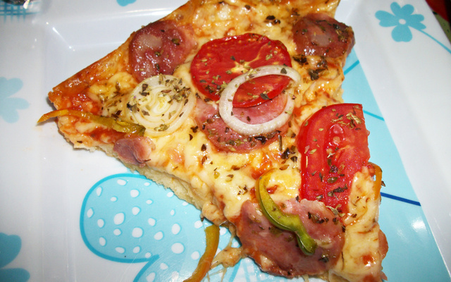 Pizza rápida de liquidificador