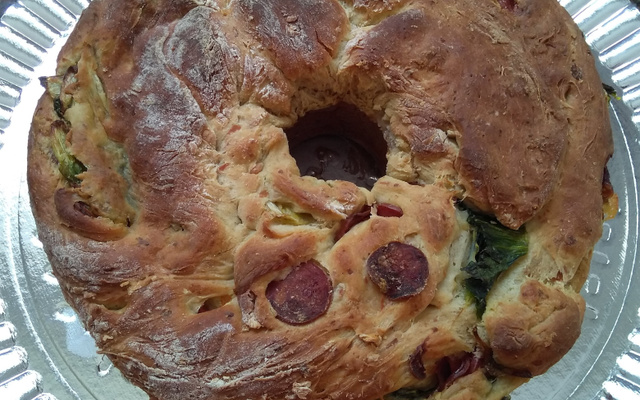 Pão casatiello de Páscoa