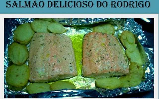 Salmão delicioso do Rodrigo