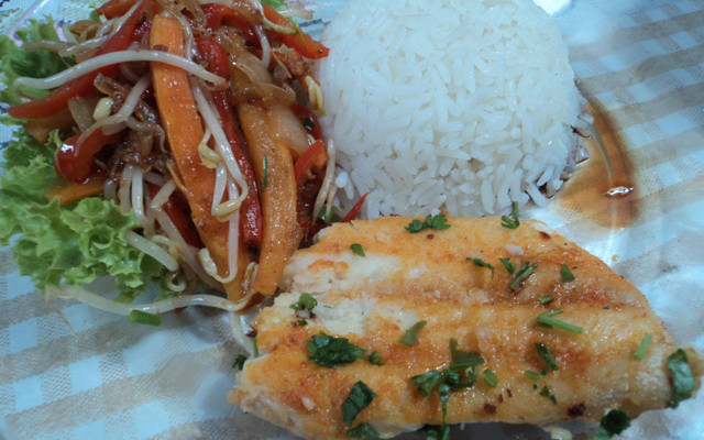 Filé de Mapará com Broto de feijão