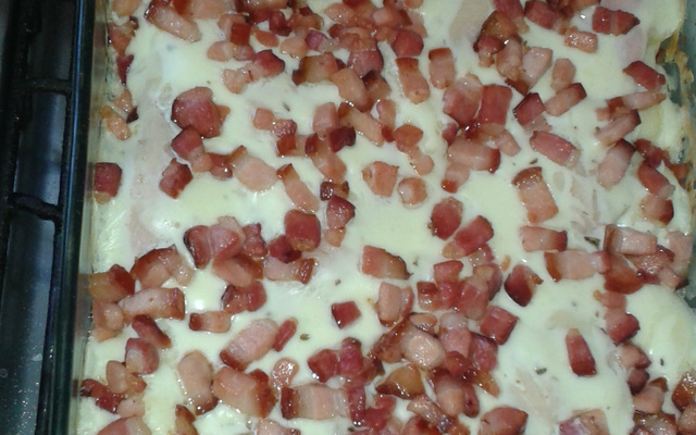 Batata com requeijão e bacon