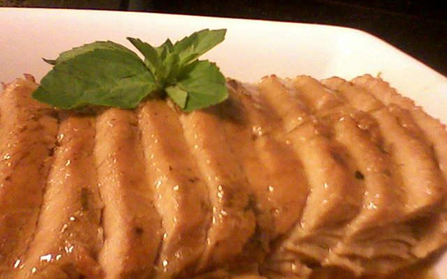 Lombo com vinho branco