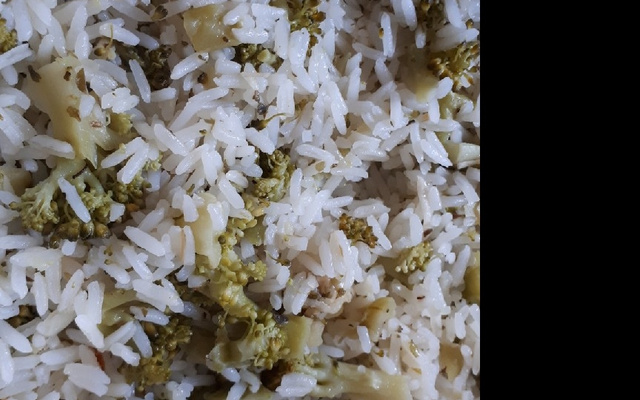 Arroz com brócolis