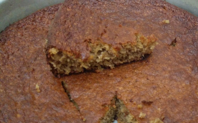 Bolo de banana com aveia