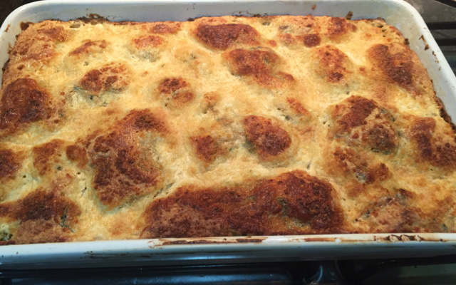 Torta de brócolis com bacon