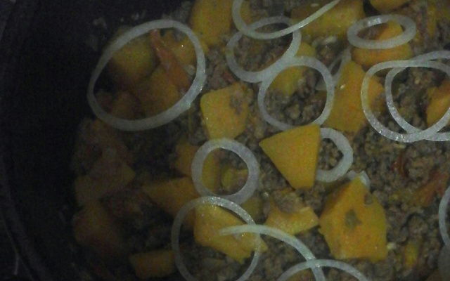 Moranga refogada com carne moída