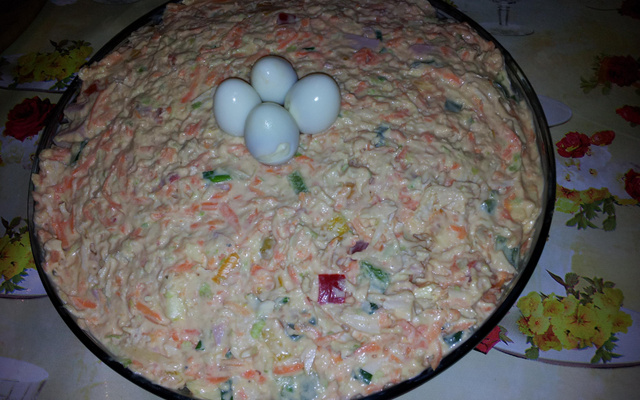 Salpicão de frango (com ingredientes diferentes da salada de maionese)