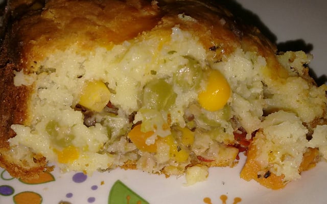 Torta de frios com legumes