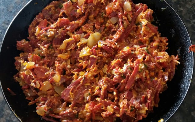 Carne seca desfiada deliciosa