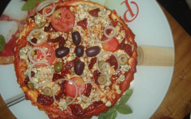 Pizza rápida de gorgonzola