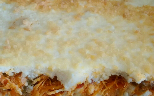 Torta diferente com massa de sobras de arroz