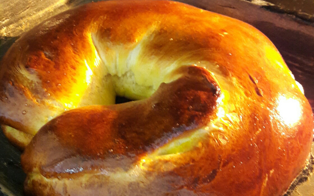 Pão sedução de maçã verde com creme de baunilha