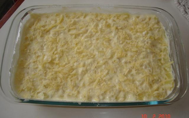 Batata com creme de leite ao forno