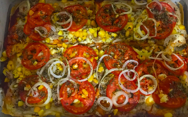 Pizza de liquidificador rápida