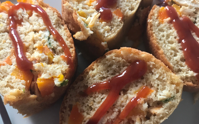 Bolo salgado com farinha de aveia 