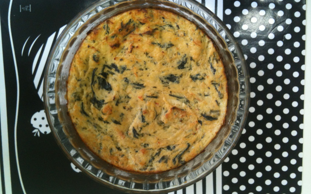 Souflé de espinafre com frango