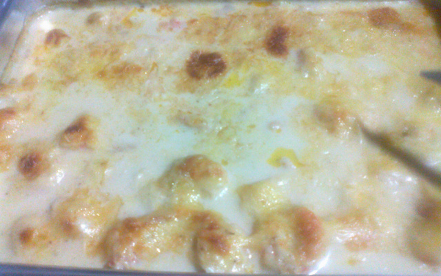 Camarões com catupiry à moda da Cris