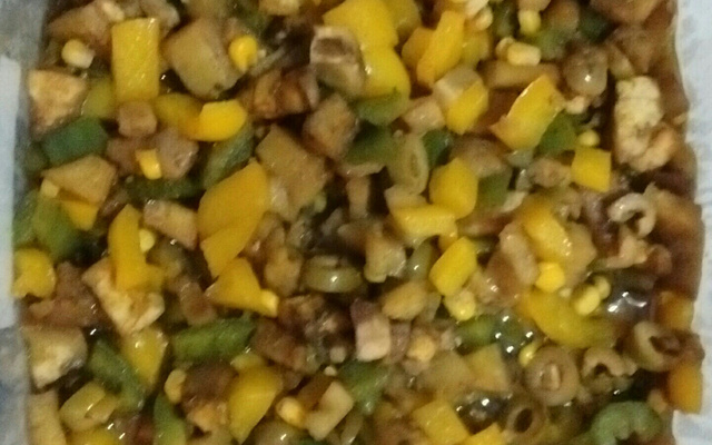 Salada de berinjela no microondas