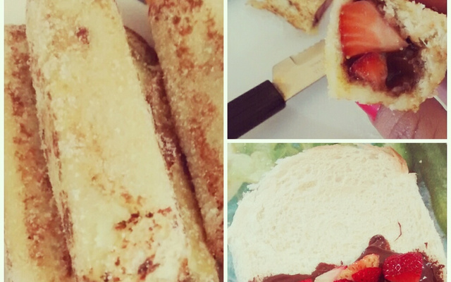 Enroladinho de Nutella com morango