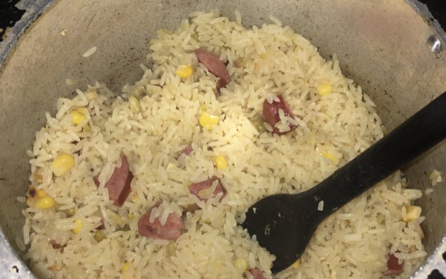 Arroz de panela de pressão da Josi