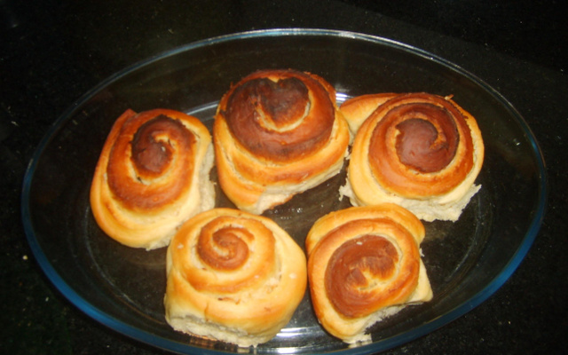 Pão de caracol caseiro