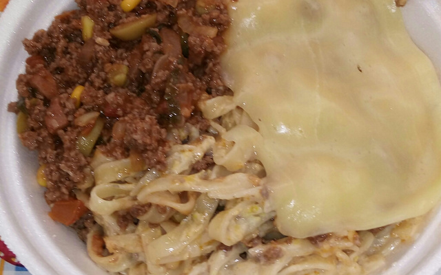 Macarrão de forno com creme de milho