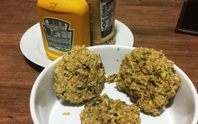Bolinho de arroz integral com farelo de aveia