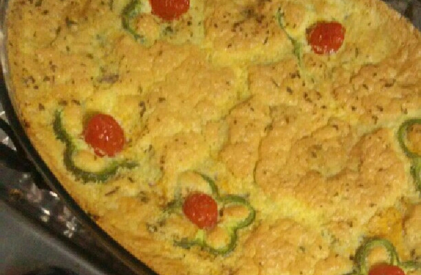 Frigideira de sardinha, abobrinha e repolho