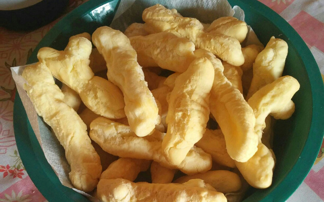 Bolinho frito para o lanche da tarde