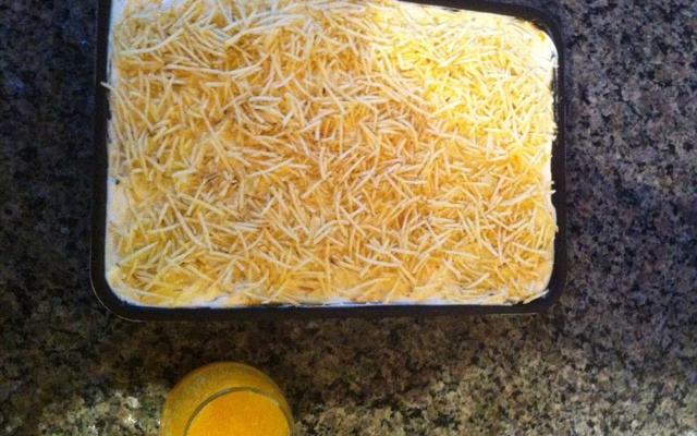 Bolo salgado gelado de pão de forma