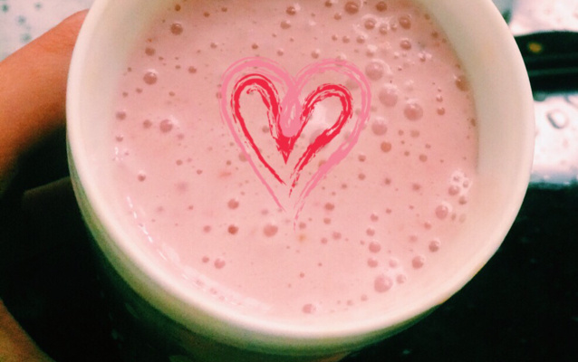 Vitamina de morango com banana