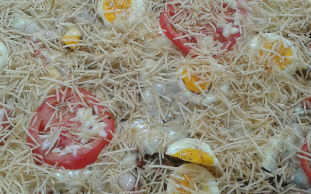 Arroz de forno com carne moida