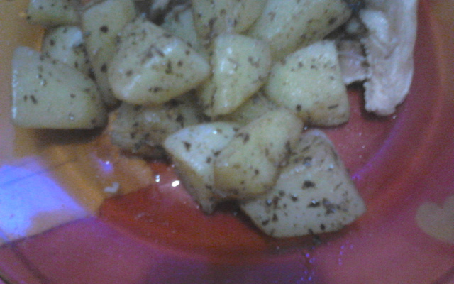 Batata na manteiga e orégano