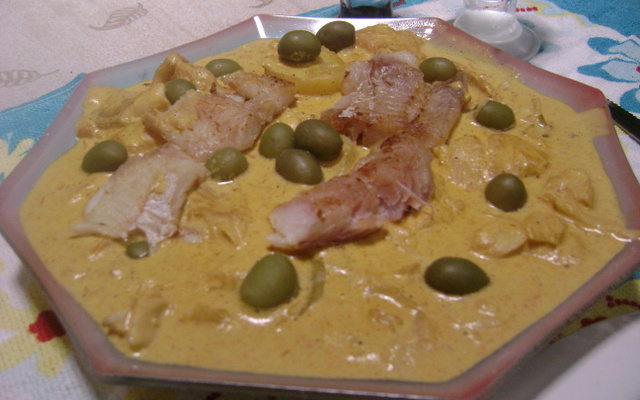 Peixe no molho branco