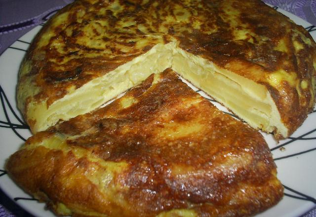 Tortilha de batata e cebola