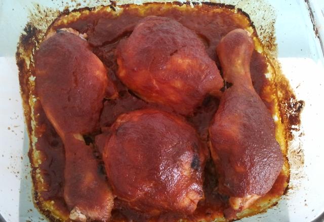 Frango ao forno com barbecue