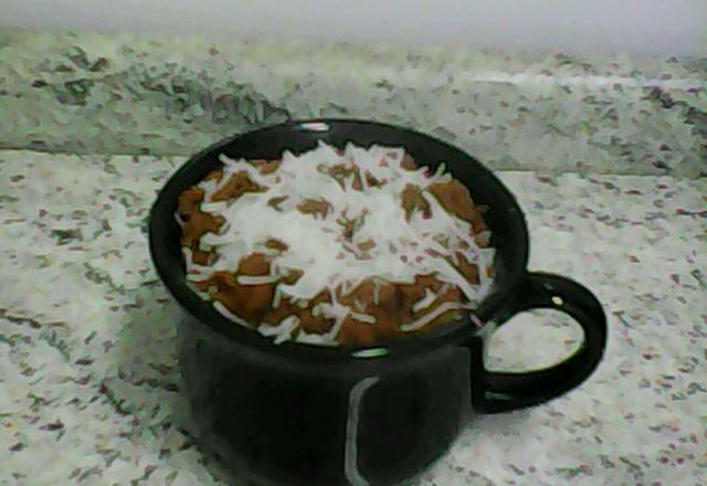 Bolo de caneca de nutella simples