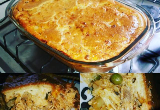 Torta de sobras de chester/frango