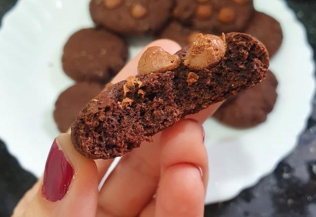 Cookie de aveia e cacau