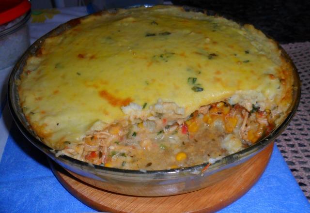 Torta de batata com frango