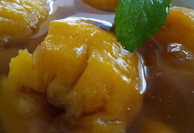 Doce de pêssego na panela de pressão
