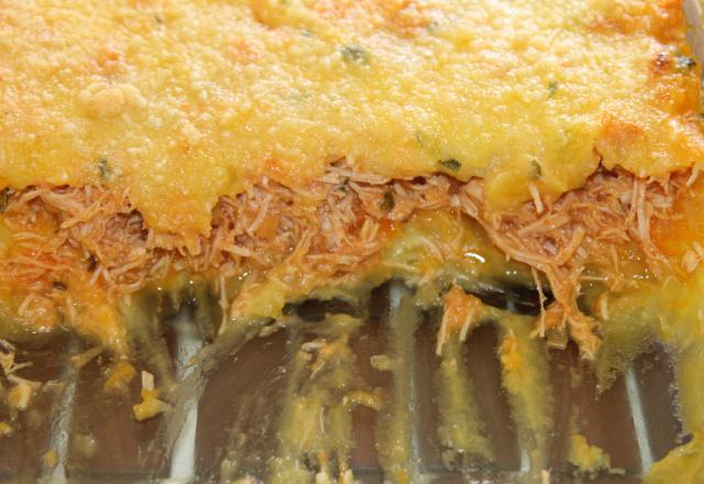 Escondidinho de batata salsa e frango light