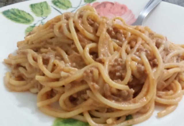 Receita de Macarrão com carne moída e creme de leite, enviada por ...