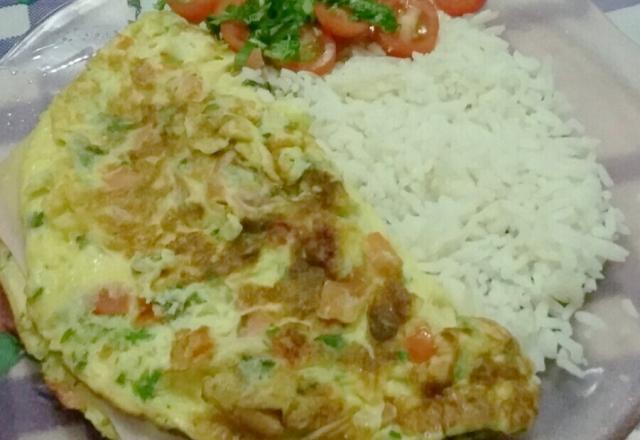 Omelete de presunto e queijo