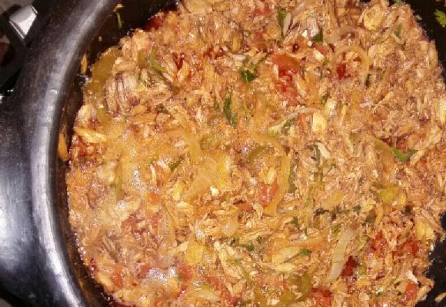 Moqueca de aratu desfiado