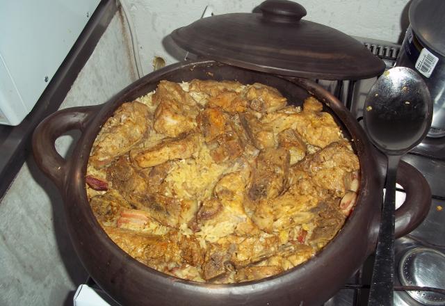 Arroz com suã de porco