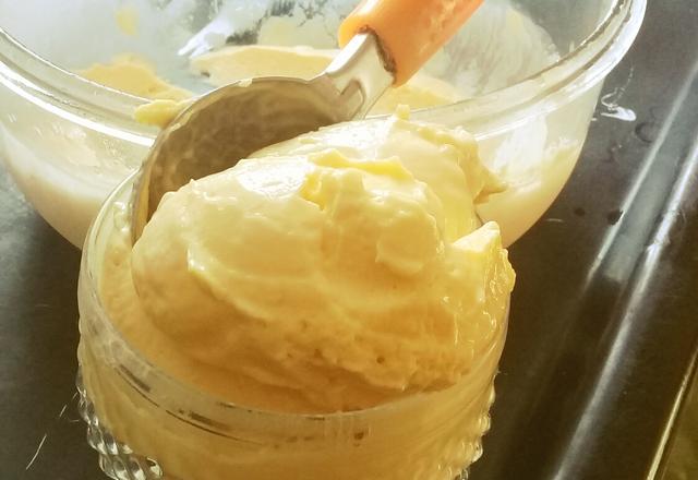 Sorvete caseiro de suco em pó